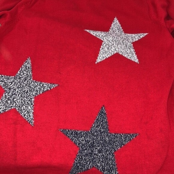 Norton size 1X red star print vintage sweater - Picture 6 of 7